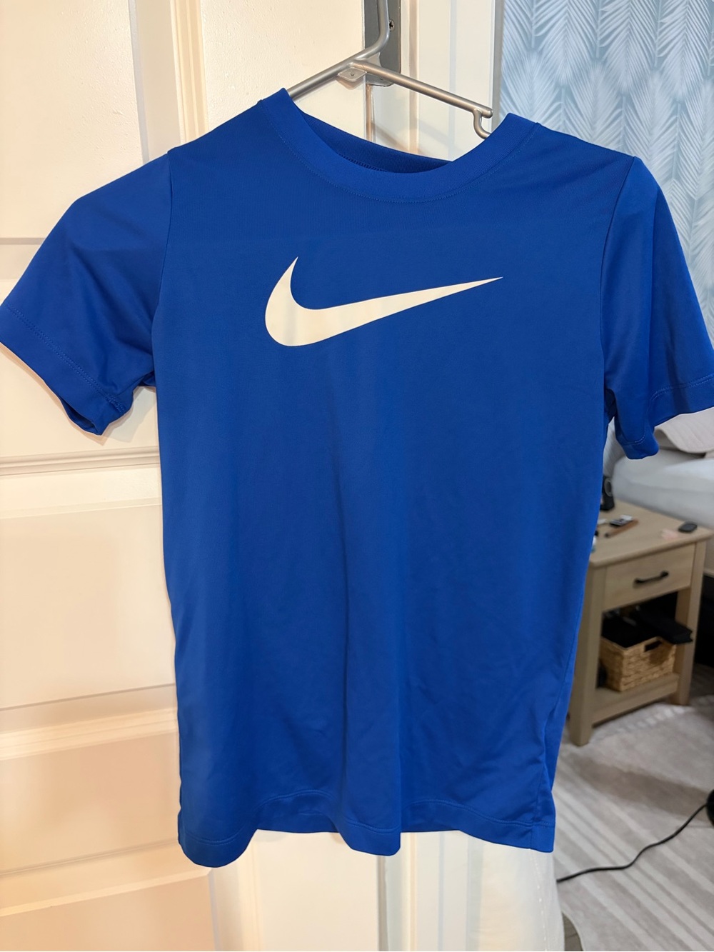 Nike Blue Dri-FIT Tee with White Swoosh